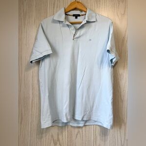 Burberry London Men’s Polo Shirt – Light Blue Nova Check Trim